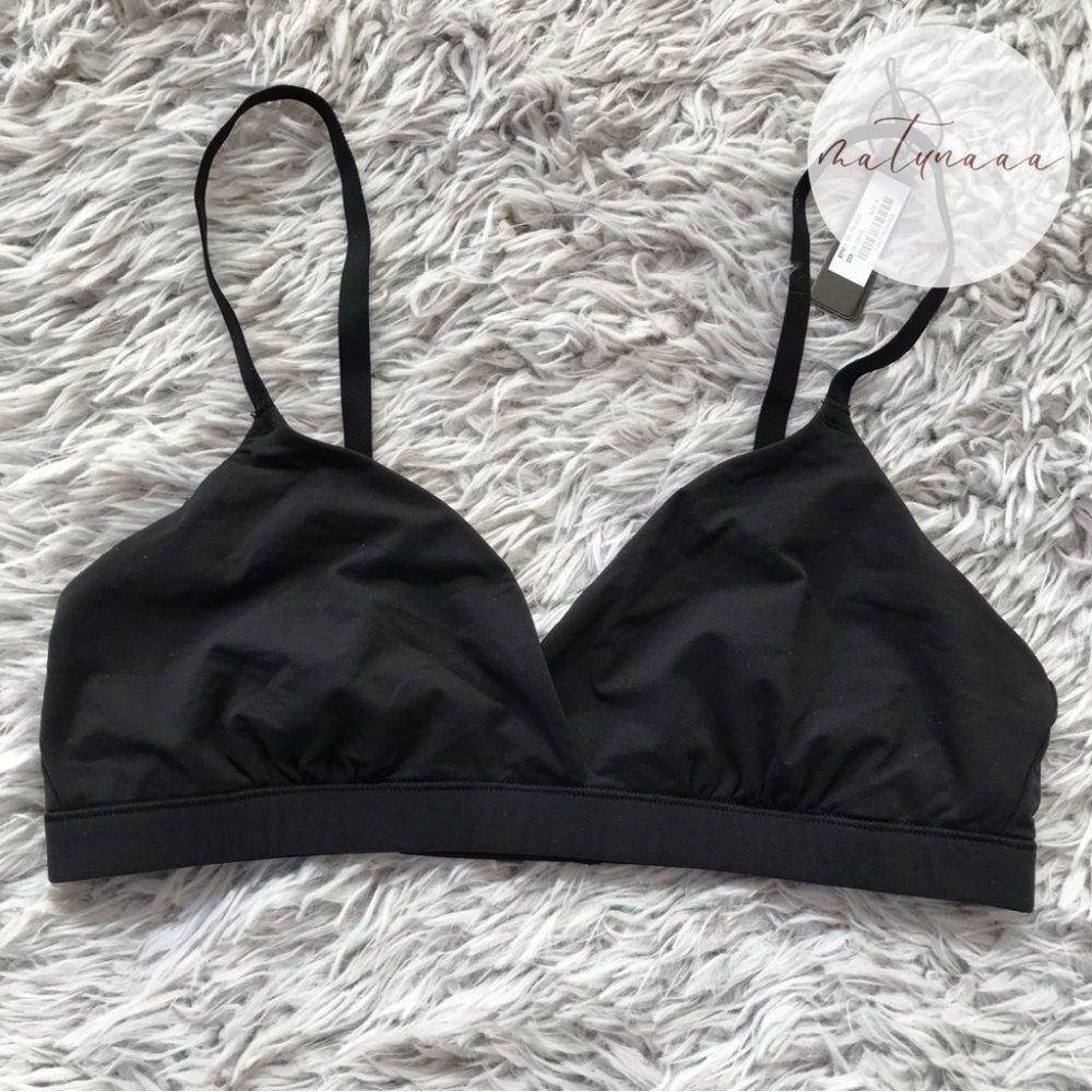 Skims Fits Everybody Crossover Bralette in Onyx S